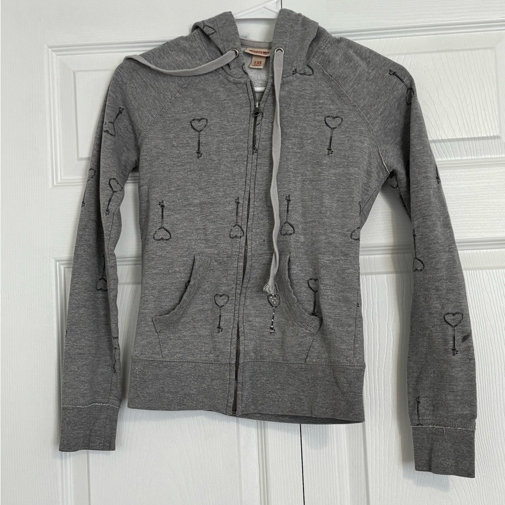 Mossimo Supply Co. Gray Zip-Up Hoodie
